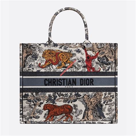 dior tote tiger|christian Dior book tote personalized.